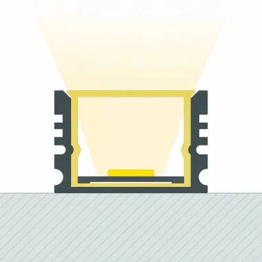 Perfil Aluminio Estanco IP65 Superficie 2m para Tira LED hasta 10 mm