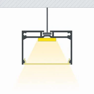 Perfil Alumínio Suspenso XL 50x30 para Fita LED até 45 mm