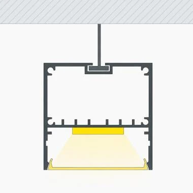 Perfil Alumínio Suspenso XL 50x50 para Fita LED até 45 mm