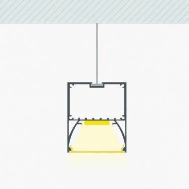 Perfil Alumínio Suspenso para Fita LED até 22 mm