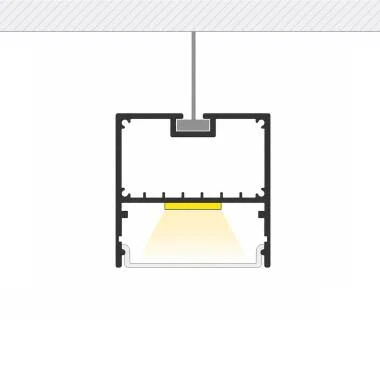Perfil Aluminio Colgante XL 2m para Tira LED hasta 45 mm