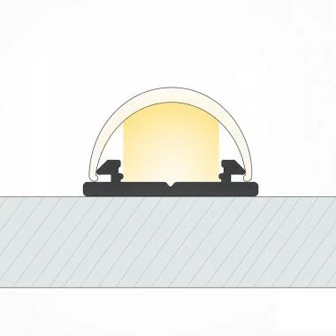 Perfil Alumínio Superfície Flexível 1m para Fitas LED até 12 mm