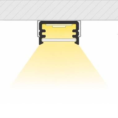 Perfil Alumínio Superfície 1m com Tampa Translúcida para Fitas LED até 10 mm