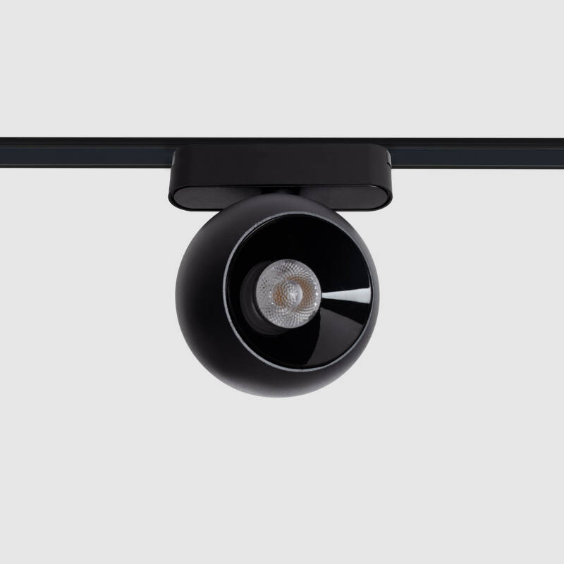 Imagen de Foco Carril LED Magnético 25mm SuperSlim Cóncavo 12W 48V Negro Ø100 mm