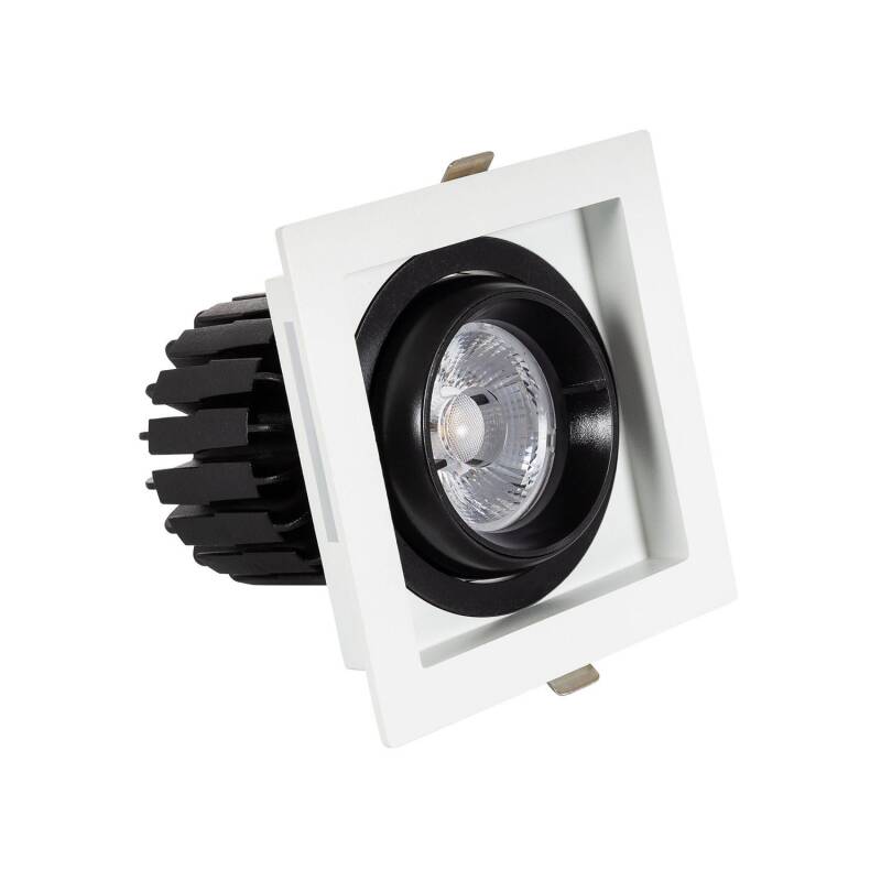 Imagem de Foco Downlight LED 12 W COB, orientável a 360º, quadrada, com dimensões de 100 x 100 mm, CRI 90, Expert Color, sem cintilação