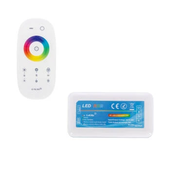 Controlador Regulador RGB 12/24V DC con Mando RF 4 Zonas