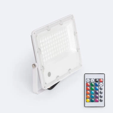 Foco Projetor LED 50W RGB IP65 S2 Pro com Comando IR