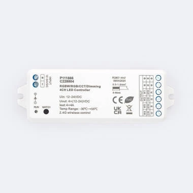 Controlador Tira LED Monocolor/CCT/RGB/RGBW 12-24V SKYDANCE VP Compatible con Mando RF