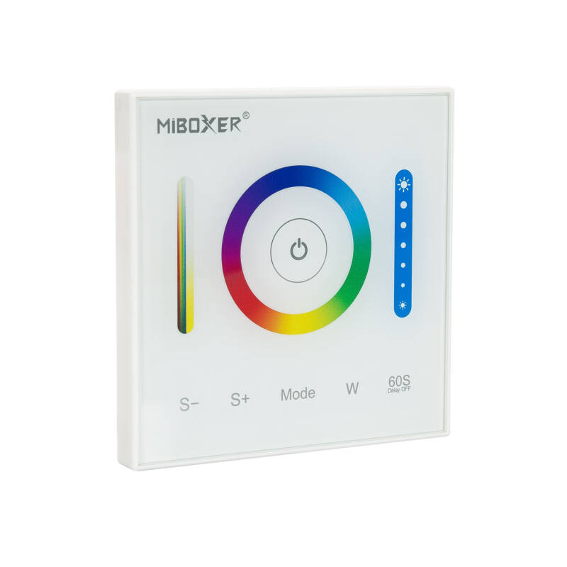 Imagem de Controlador Regulador de Parede Táctil RGB/RGBW/RGB+CCT 12/24V DC RF MiBoxer P3