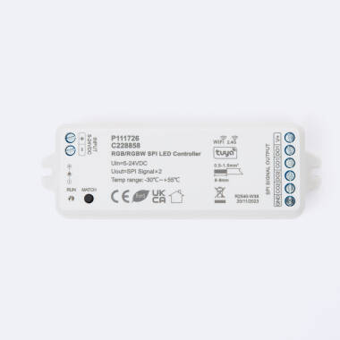Controlador WIFI Fita LED Digital SPI RGB/RGBW 12-24V SKYDANCE WT-SPI Compatível com Comando RF