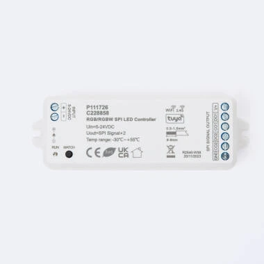 Controlador WIFI Tira LED Digital SPI RGB/RGBW 12-24V SKYDANCE WT-SPI Compatible con Mando RF