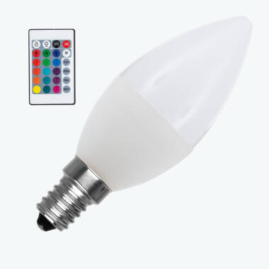 Bombilla Regulable LED E14 4.5W 450 lm C37 RGBW