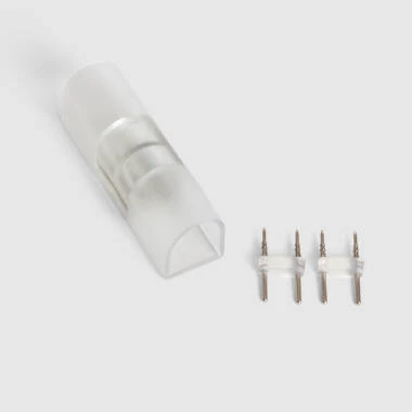 Conector Tira LED Neón Regulable 220V Semicircular 180 IP67