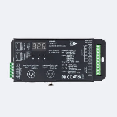 Decodificador DMX512 y RDM 4 Canales 12-48V SKYDANCE D4-XE con Puerto XLR5