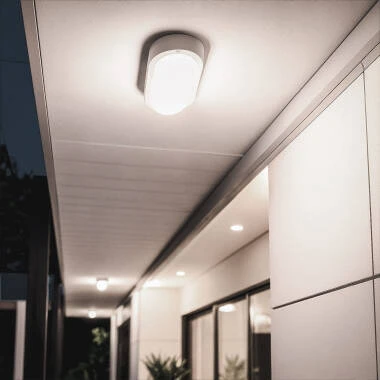 Plafon LED 15W Oval para Exterior 85x173 mm IP65 Hublot White