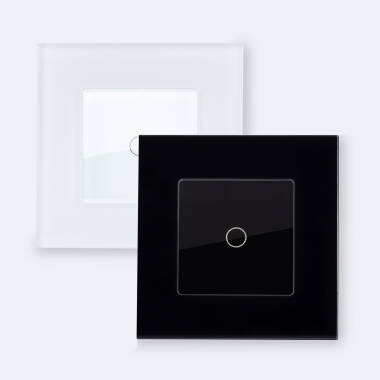 Interruptor WiFi Táctil Simples com Moldura de Vidro Modern
