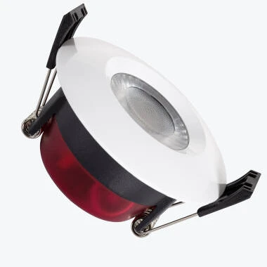 Foco Downlight LED 8W CCT Seleccionável Circular Regulável IP65 Corte Ø70 mm