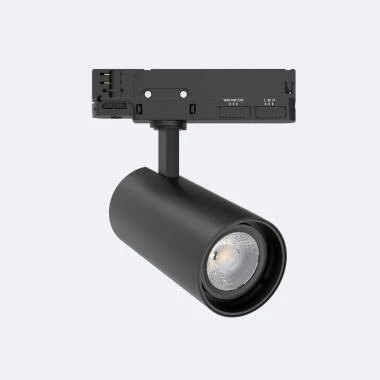 Foco Carril LED Trifásico 30W Fasano CCT Seleccionable Regulable Negro