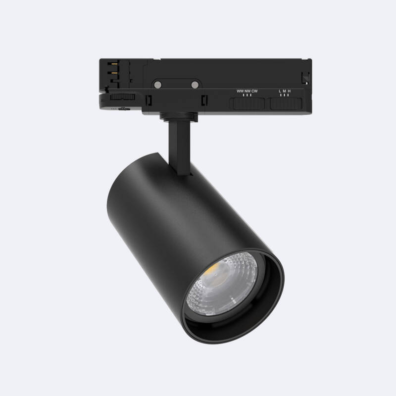 Imagem de Foco Carril LED Trifásico 40W Fasano CCT Seleccionável Regulável Preto