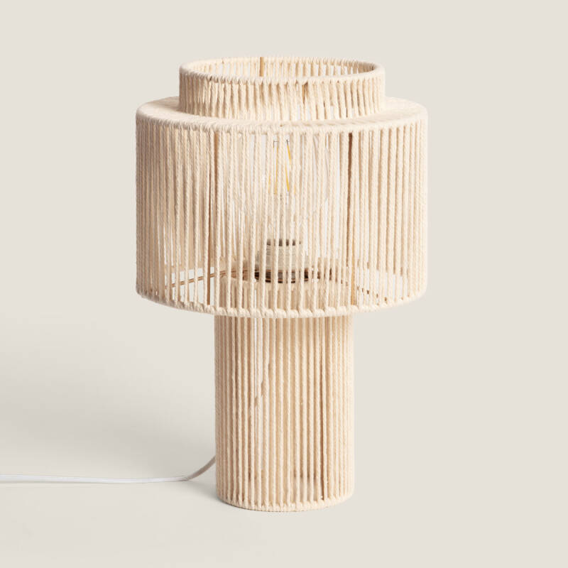 Imagen de Lámpara de Mesa de Cuerda de Algodón Alma