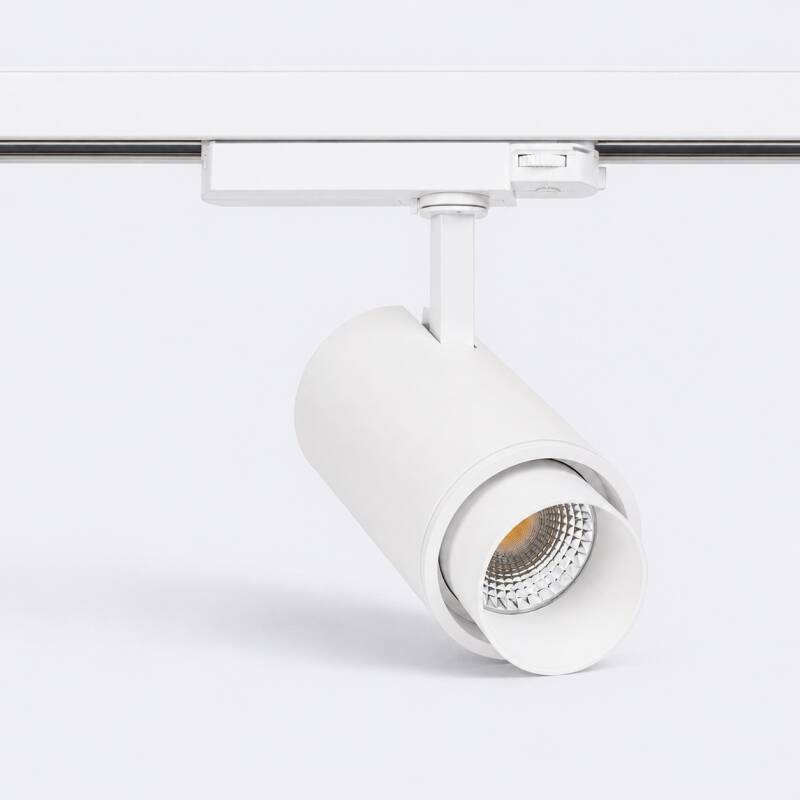 Imagem de Foco Carril LED Trifásico 20W Fasano Cilíndrico Regulável Branco