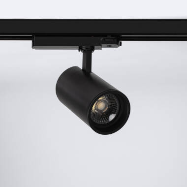 Foco Carril LED Trifásico 40W Fasano Regulable Negro