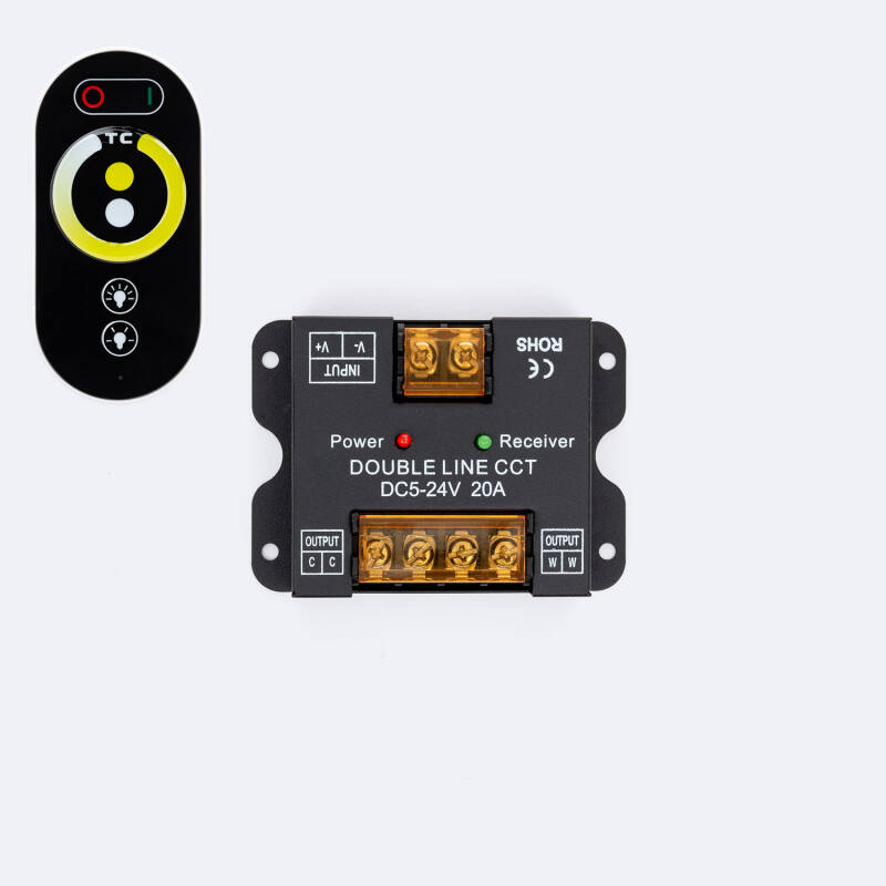 Imagem de Controlador Regulador 24V DC + Comando RF Para Dim To Warm
