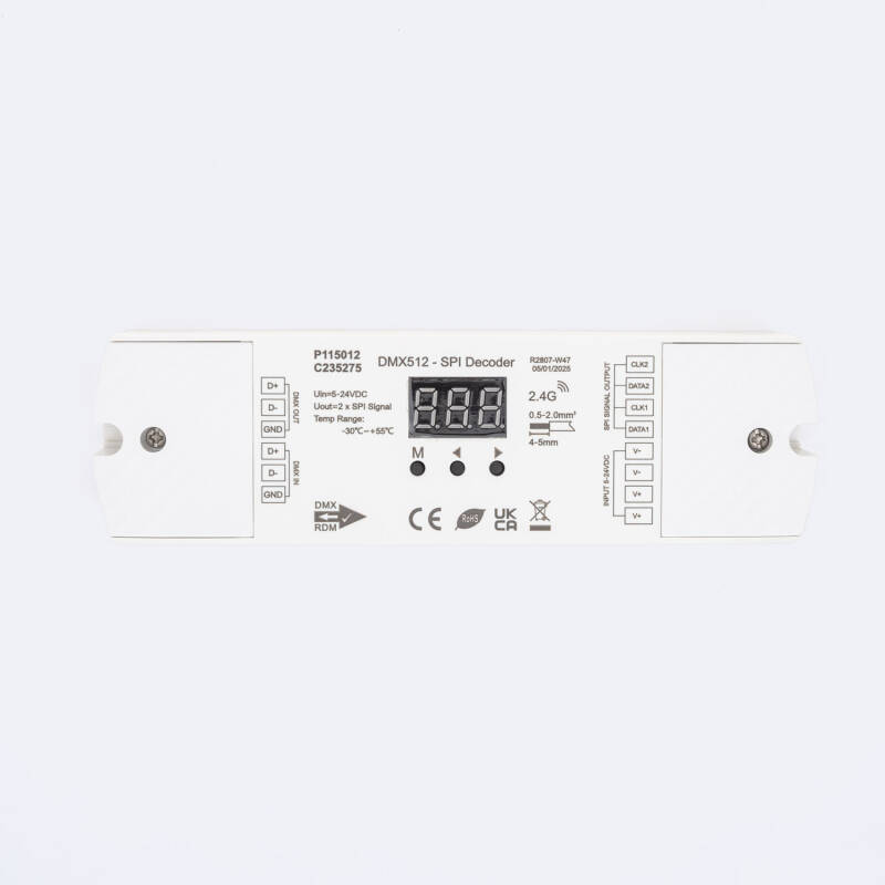 Imagen de Decodificador DMX512 a SPI con RF para Tira LED Digital RGB/RGBW 5-24V SKYDANCE DS-L