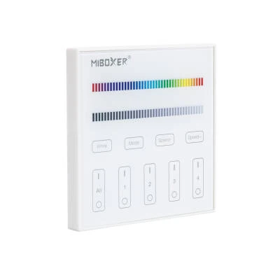 Mando RF 220-240V AC de Pared para Regulador LED RGBW 4 RF Zonas MiBoxer T3