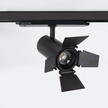 Foco Carril LED Trifásico 30W Fasano Cinema Regulable DALI Negro