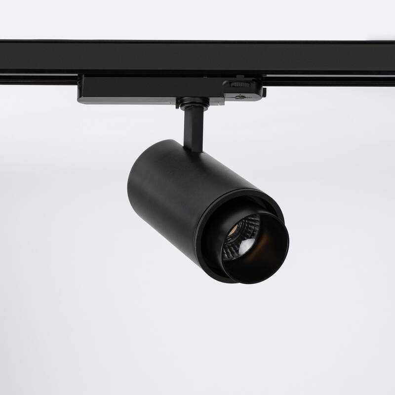 Imagem de Foco Carril LED Trifásico 20W Fasano Cilindro Regulável Preto 