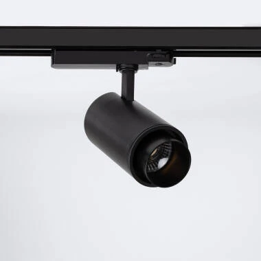 Foco Carril LED Trifásico 20W Fasano Cilindro Regulável Preto
