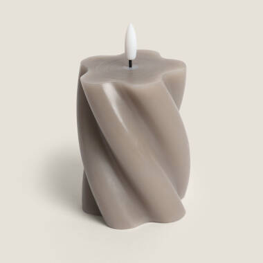 Imagem de Duas velas decorativas de cera com LED e design ondulado da Velia