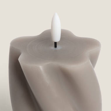 Imagem de Duas velas decorativas de cera com LED e design ondulado da Velia