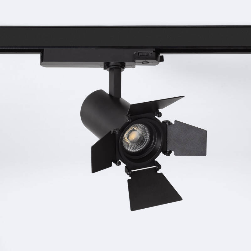 Imagem de Foco Carril LED Trifásico 20W Fasano Cinema Regulável Preto