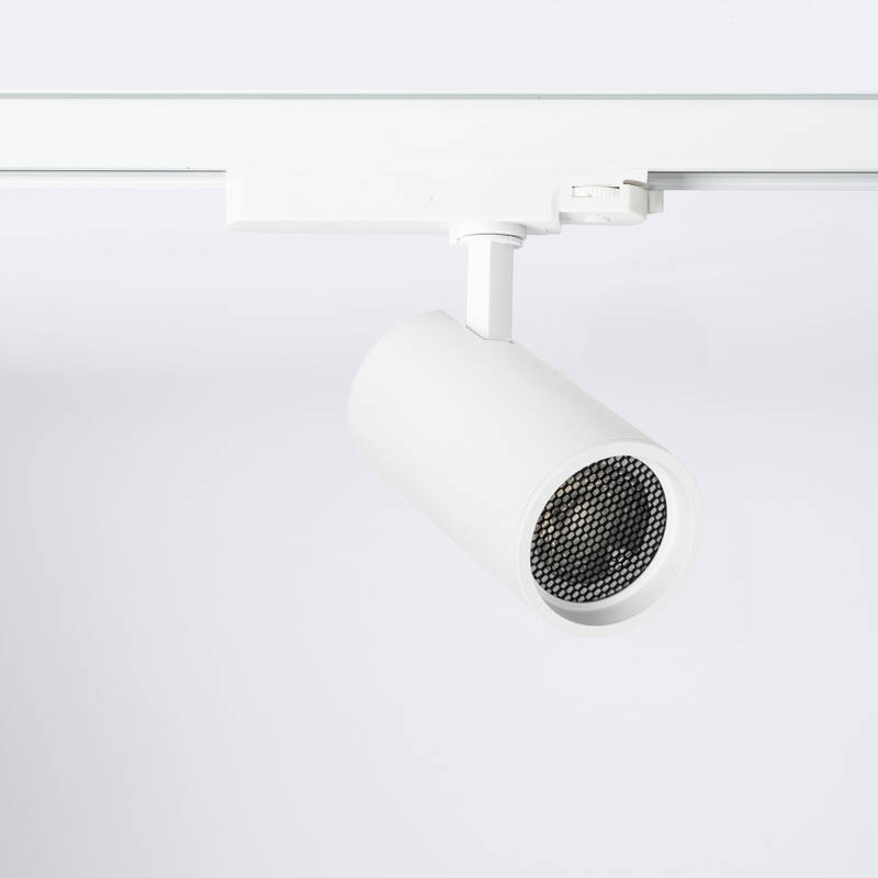 Imagen de Foco Carril LED Trifásico 30W Fasano Antideslumbramiento CCT Seleccionable Regulable Blanco