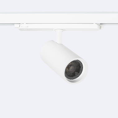 Foco Carril LED Trifásico 30W Fasano Antideslumbramiento Regulable DALI Blanco