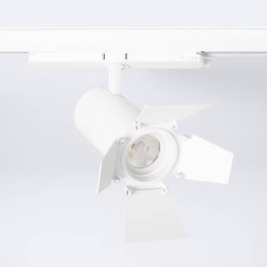 Foco Carril LED Trifásico 30W Fasano Cinema Regulável DALI Branco
