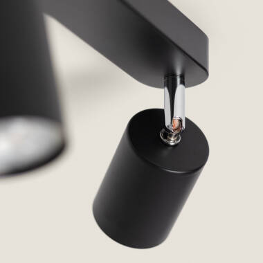 Imagen de Lámpara de Techo Orientable Metal 2 Focos Albus Nero