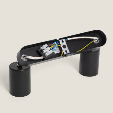 Imagen de Lámpara de Techo Orientable Metal 2 Focos Albus Nero