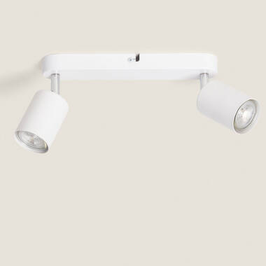 Imagen de Lámpara de Techo Orientable Metal 2 Focos Albus Nero