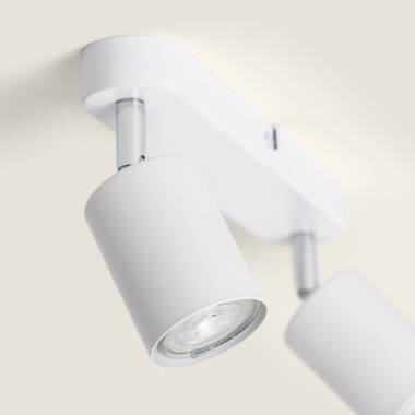 Imagen de Lámpara de Techo Orientable Metal 2 Focos Albus Nero