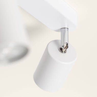 Imagen de Lámpara de Techo Orientable Metal 2 Focos Albus Nero