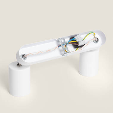 Imagen de Lámpara de Techo Orientable Metal 2 Focos Albus Nero
