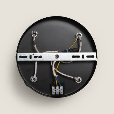 Imagem de Candeeiro de Teto Circular Orientável em Metal com 4 focos Albus Loft