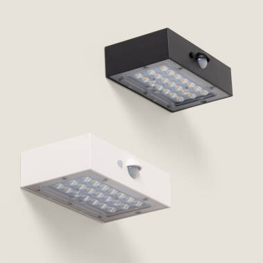 Imagem de Aplique de Parede Exterior LED 3W Iluminação Dupla Cara com Sensor PIR Karl Solar