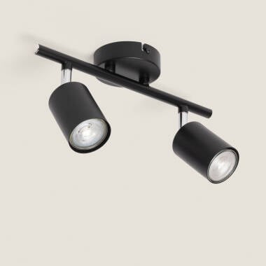 Lámpara de Techo Orientable Metal 2 Focos Albus Loft