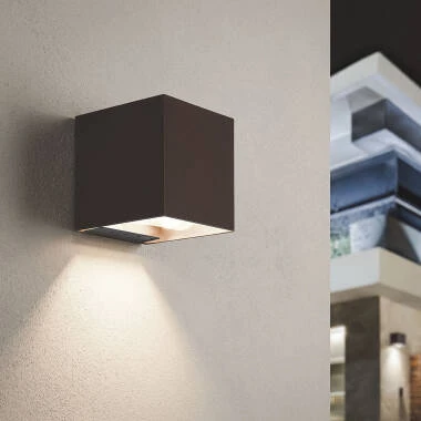 Aplique de Pared Exterior Solar LED Aluminio Denny Square