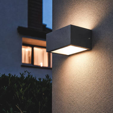 Aplique de Pared Exterior LED 9W Aluminio Iluminación Doble Cara CCT Seleccionable Sheffield