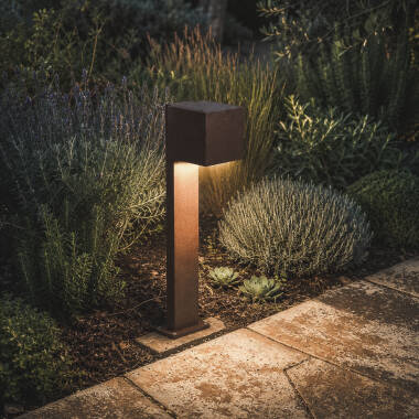 Baliza Exterior Solar LED Superfície Pé 80cm Alumínio Denny